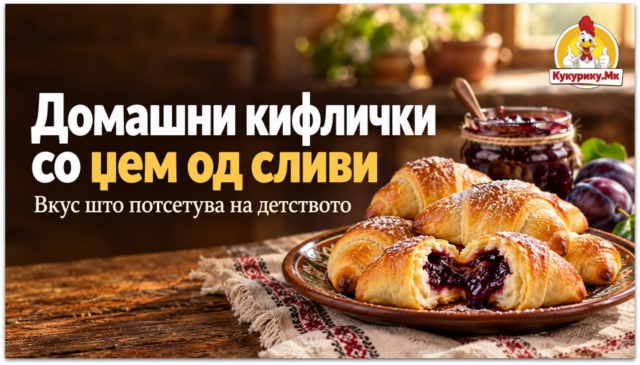 Домашни кифлички со џем од сливи – вкус што потсетува на детството