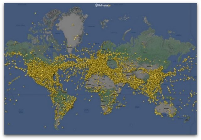 Flytradar сними неверојатна сцена на небото