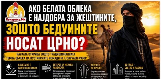 Ако белата облека е најдобра за жештините, зошто бедуините носат црно?