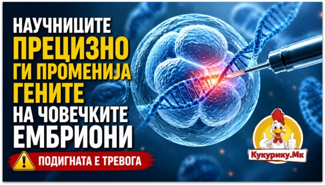 Научниците успешно ги изменија гените на човечки ембриони