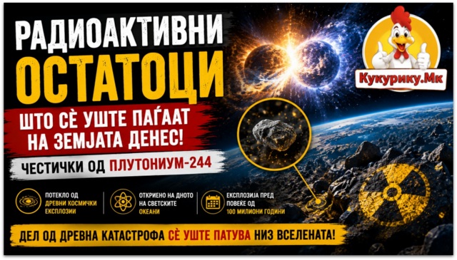 Радиоактивни честички од древна космичка катастрофа сè уште паѓаат на Земјата