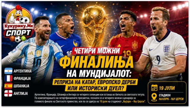 Четири можни финалиња на Мундијалот
