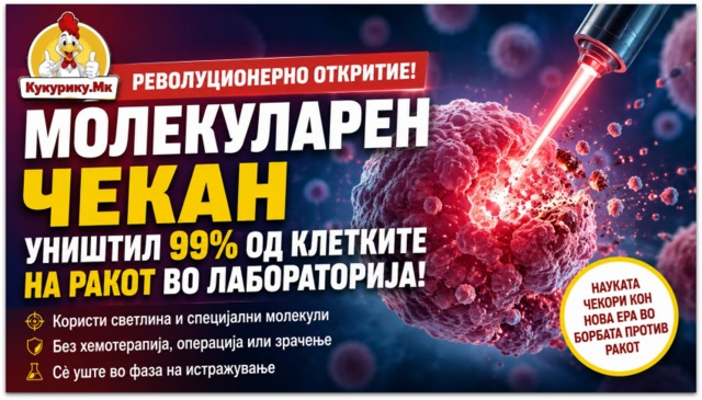 Револуционерен „молекуларен чекан“ уништил 99% од клетките на ракот во лабораторија