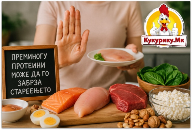 ПРЕМНОГУ ПРОТЕИНИ МОЖЕ ДА ГО ЗАБРЗА СТАРЕЕЊЕТО